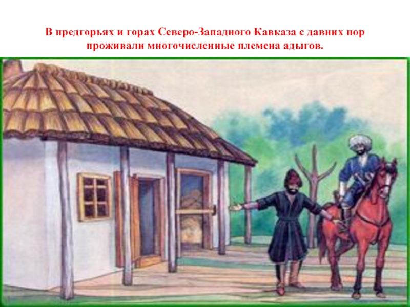 В предгорьях и горах Северо-Западного Кавказа с давних пор проживали многочисленные племена адыгов.