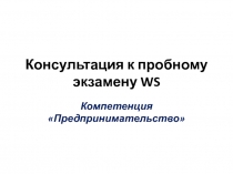 Консультация к пробному экзамену WS