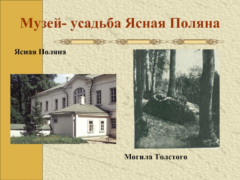 Музей- усадьба Ясная ПолянаЯсная Поляна Могила Толстого