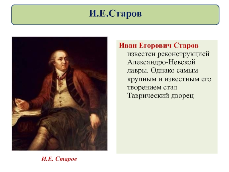 Иван егорович старов фото