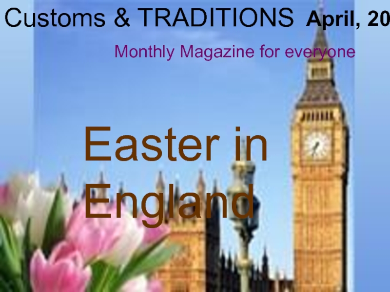 Презентация Учебный проект Easter in England Пасха в Англии