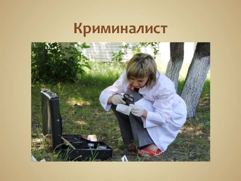 Профессия криминалист проект