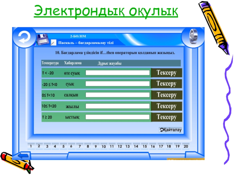 Электронды оқулық сынып. Электронды к3тапхага. Топик электорнды о0улы0 туралы.