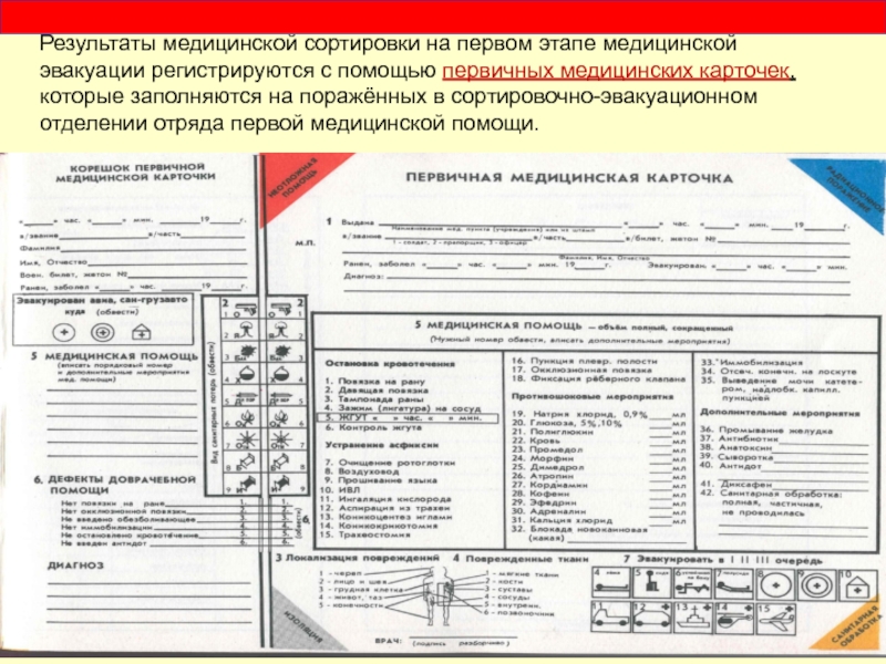 Первичная медицинская карточка форма 100 образец