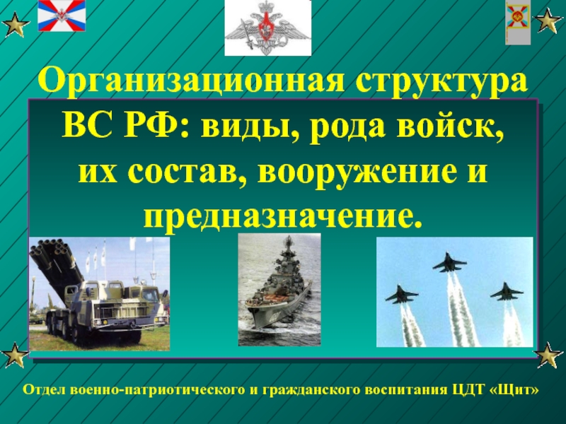 Организационная структура ВС РФ: виды, рода войск, их состав, вооружение и