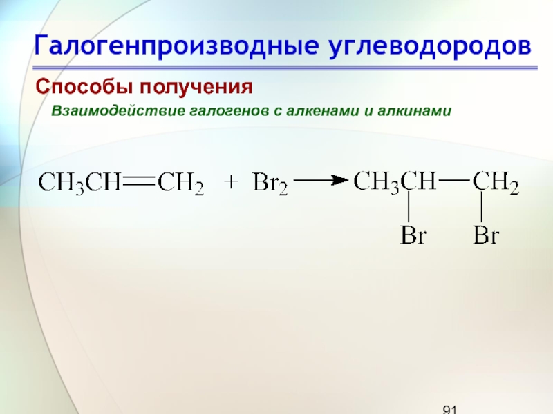 Получение галогеналканов презентация