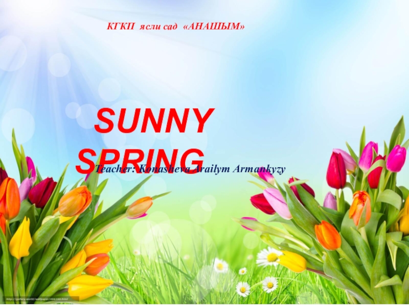 Презентация урока на тему Sunny spring