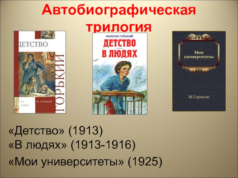 Автобиографический характер повести максима горького детство изображение быта и характеров в повести