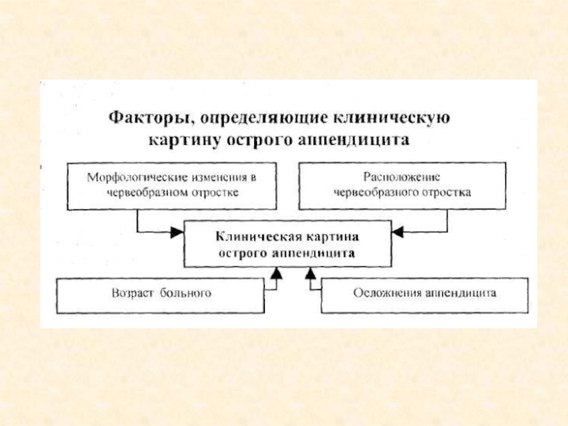 Блок схема аппендицит