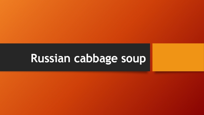 Russian cabbage soup