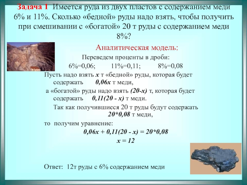 Образец железной руды массой 100г