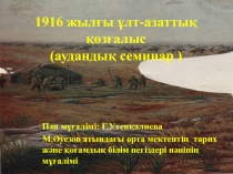 1916 жыл?ы ?лт-азатты?  ?оз?алыс