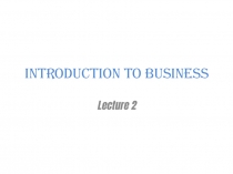 Introduction to business