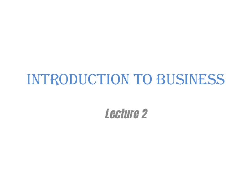 Introduction to business