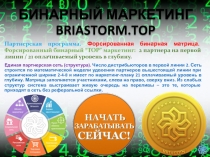 БИНАРНЫЙ МАРКЕТИНГ BRIASTORM.TOP
