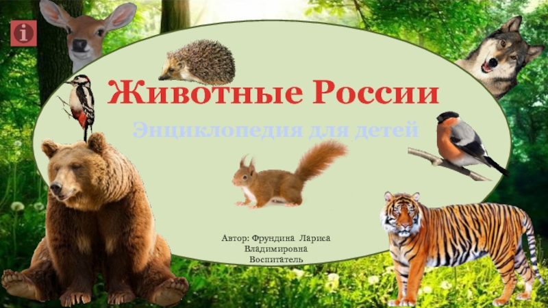 Животные России
Энциклопедия для детей
Автор: Фрундина Лариса