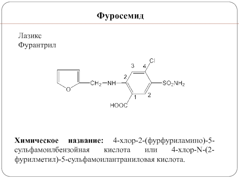 Как слезть с фуросемида схема