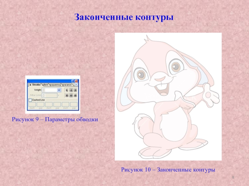 Параметры обводки.. Контур изображения выполняют. Параметры обводки в векторной графике. Как в презентации изменить контур рисунка.