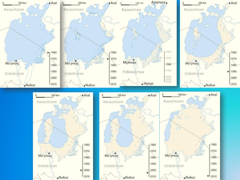 Контурная карта аральское море