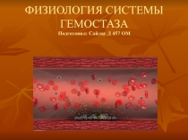 ФИЗИОЛОГИЯ СИСТЕМЫ ГЕМОСТАЗА Подготовил: Сайлау Д 457 ОМ