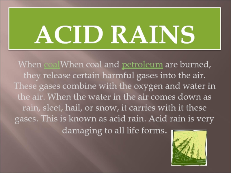Презентация Acid rains