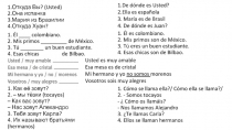 1.Откуда Вы? ( Usted ) 2.Она испанка 3.Мария из Бразилии 4.Откуда Хуан?
1. É l