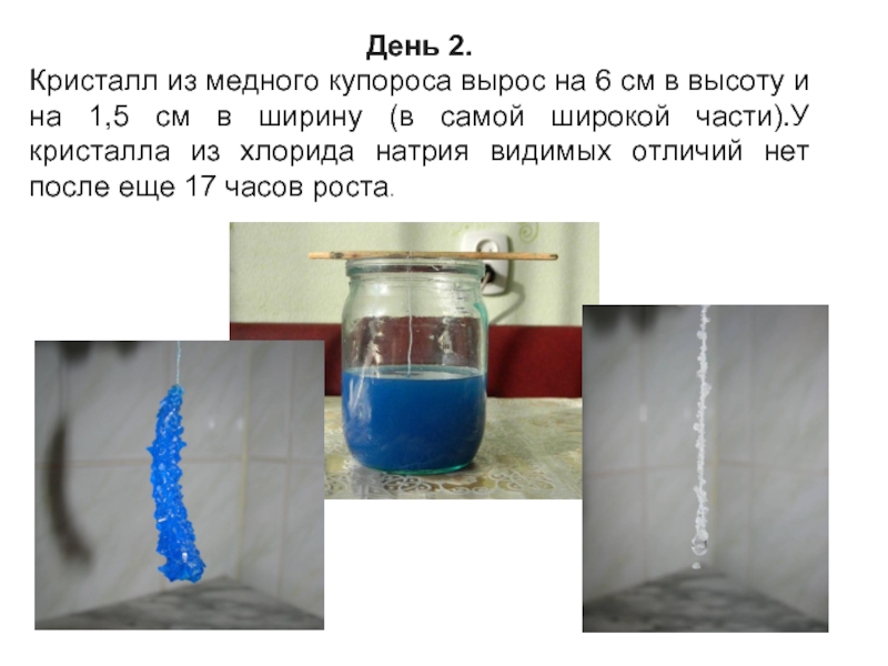 Презентация на тему выращивание кристаллов из медного купороса