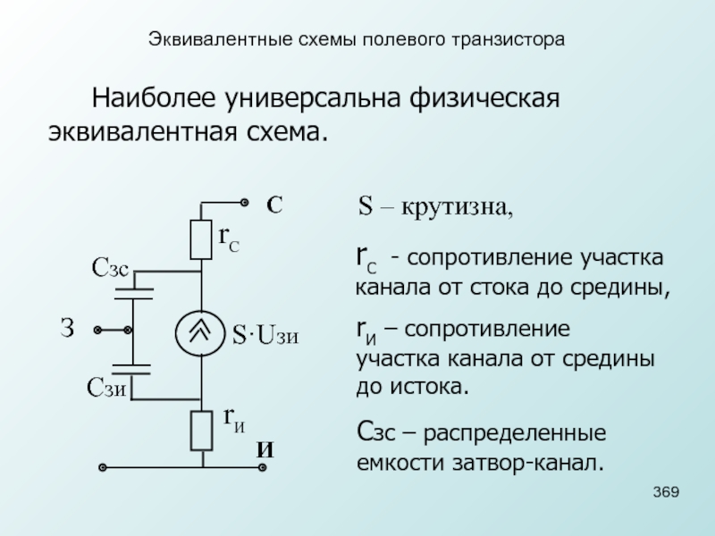 Малосигнальная эквивалентная схема полевого транзистора