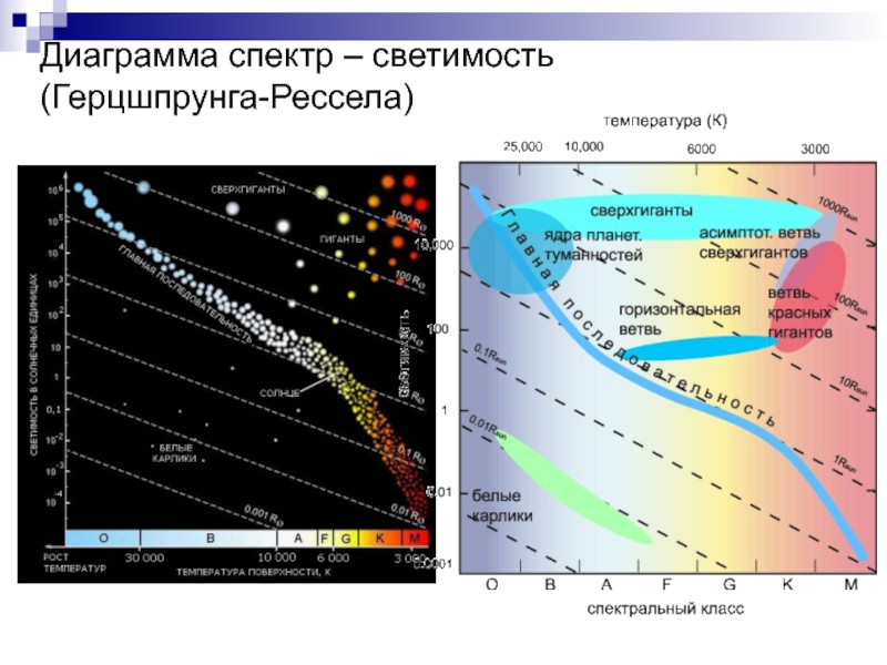 Диаграмма герцшпрунга рессела. Диаграмма спектр-светимость звезд. Диаграмма Герцшпрунга-Рессела спектр-светимость. Спектр светимость Герцшпрунга Рассела.