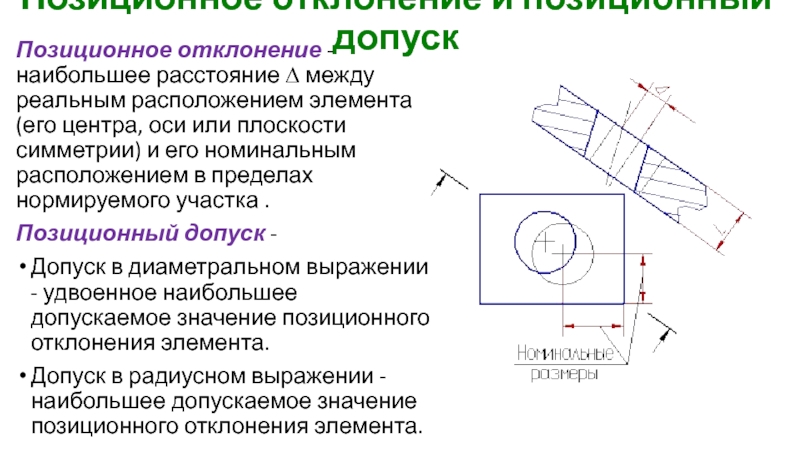 Допуски расположения