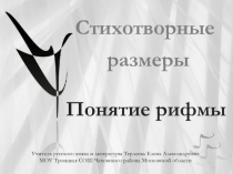 Стихотворные размеры. Понятие рифмы 5 класс