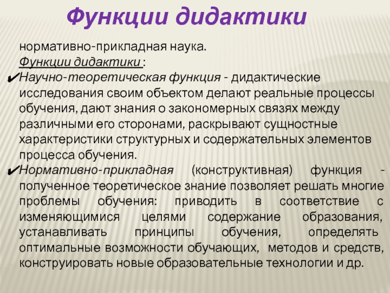 Конструирование проекта педагогической деятельности какая функция дидактики