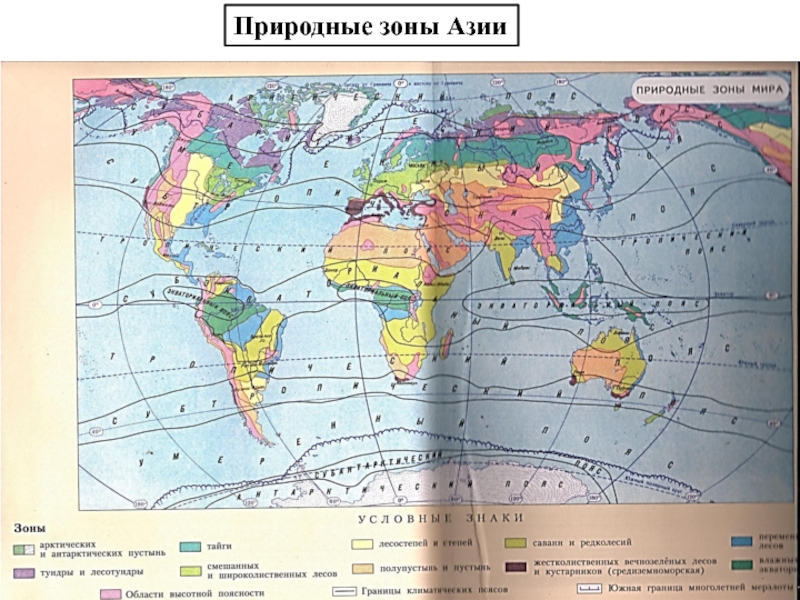 География природные зоны евразии