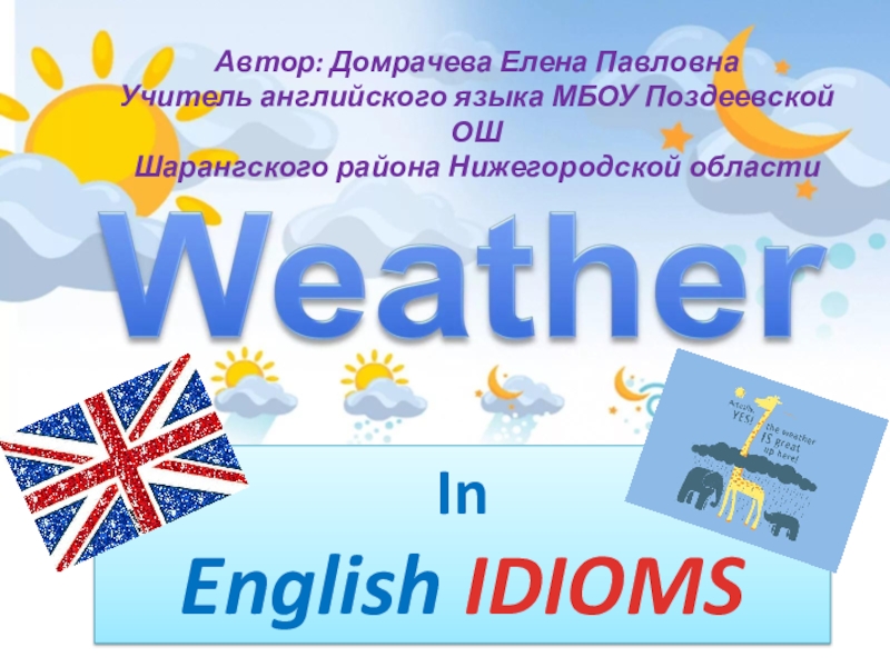 Weather in English idioms