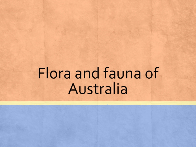 Flora and fauna of Australia