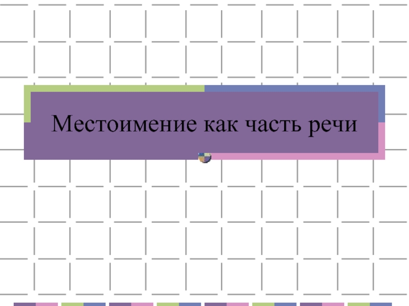 Презентация Местоимение как часть речи