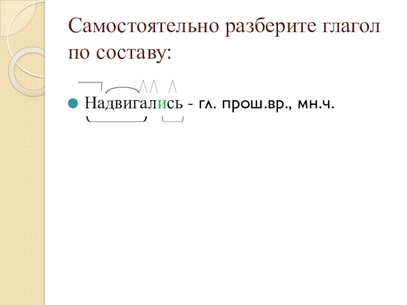 Разбор глагола по составу 4 класс образец