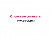 Силикаты слоистые 
