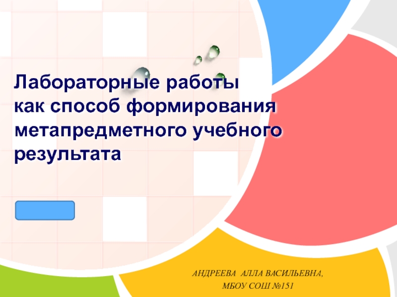 Лабораторные работы как способ формирования метапредметного учебного результата