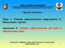 1
ВІЙСЬКОВА АКАДЕМІЯ Кафедра військово-спеціальної підготовки
Групове