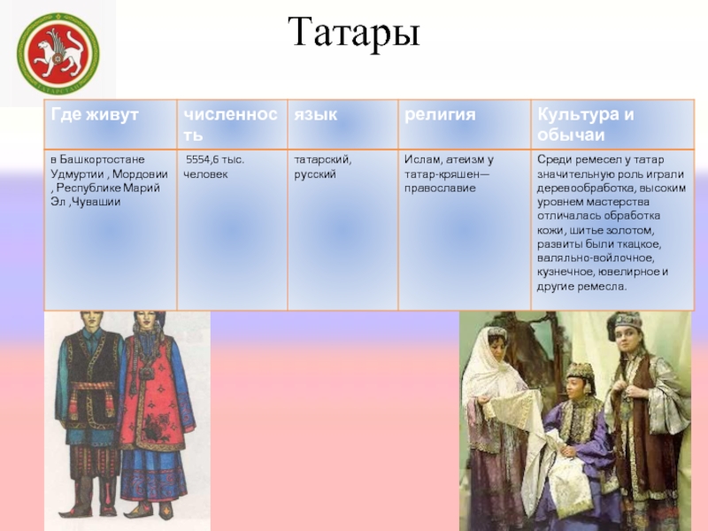 Проект про национальность татары