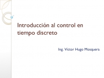 Introducción al control en tiempo discreto