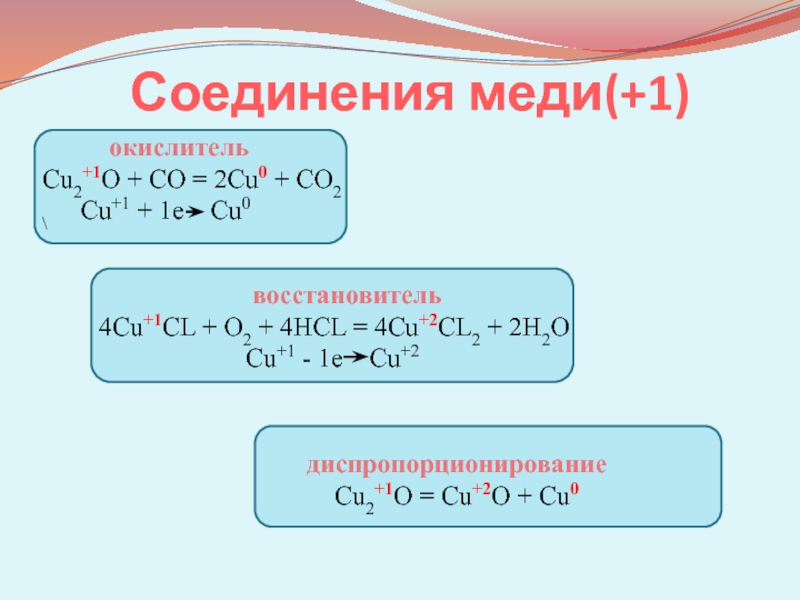 Соединения cu 2. Соединения меди 1. Медь окислитель или восстановитель. Cu+o2 окислитель восстановитель. Cu окислитель или восстановитель.