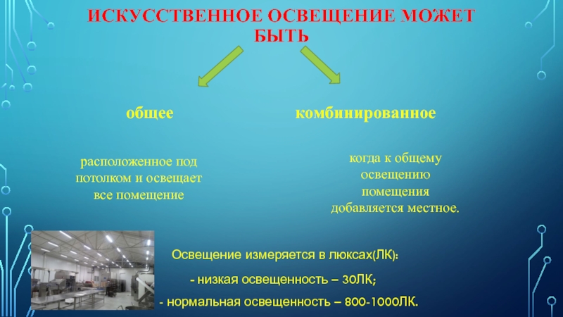 Освещение должно быть включены. Искусственное освещение может быть ответ на тест.