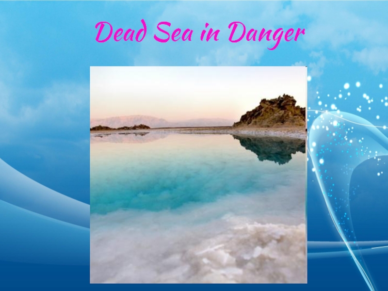 Dead Sea in Danger