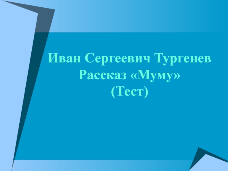 Презентация Тест 