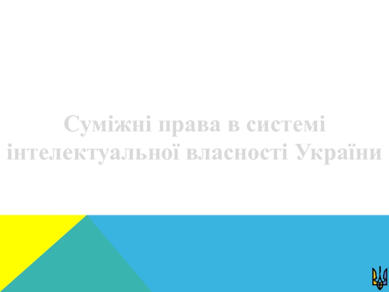 Суміжні права в системі інтелектуальної власності України