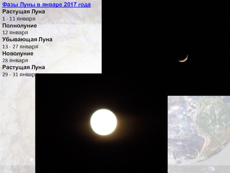 Фаза луны 2009. Растущая Луна в январе. Убывающая Луна в январе. Растущая Луна презентация. Фазы Луны в феврале 2017 года.