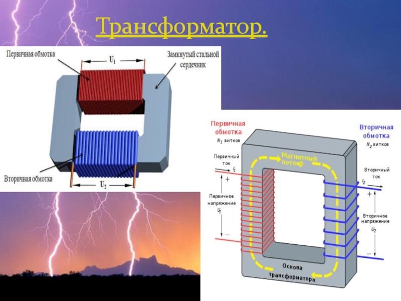 Получение и передача переменного электрического тока трансформатор 9 класс презентация