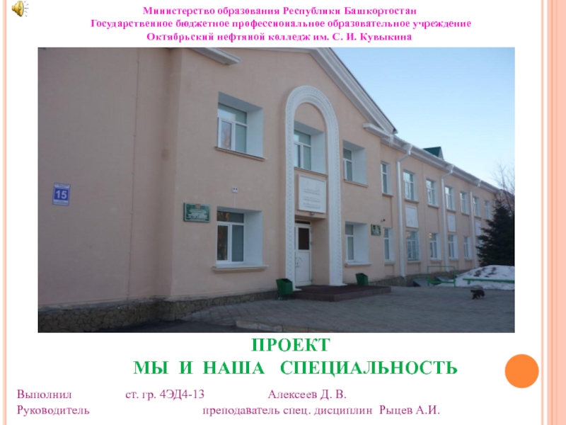 Министерство образования Республики Башкортостан
Государственное бюджетное